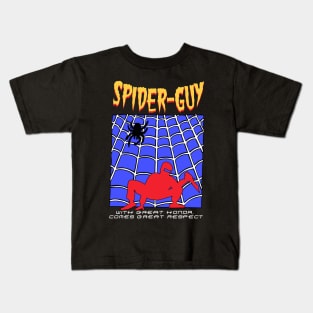 Spider Guy Meme Knock Off Comic Super Hero Parody Off Brand MCU Dumb Mug Shirt Sticker Pin Tapestry Kids T-Shirt